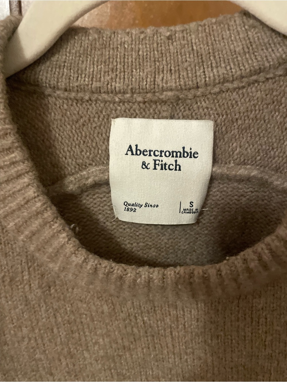 Abercrombie & Fitch Madeline Crewneck Sweater - Taupe - Picture 3 of 3